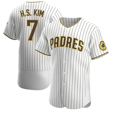 Ha-Seong Kim Men's San Diego Padres Authentic Home Jersey - White/Brown