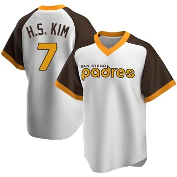 Ha-Seong Kim Men's San Diego Padres Replica Home Cooperstown Collection Jersey - White