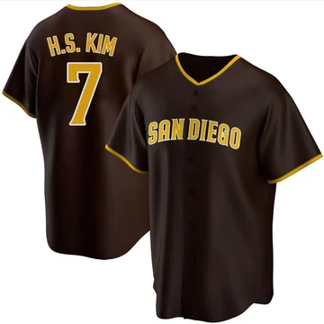 Ha-Seong Kim Men's San Diego Padres Replica Road Jersey - Brown