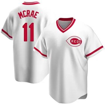 Hal Mcrae Men's Cincinnati Reds Replica Home Cooperstown Collection Jersey - White