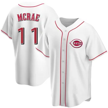 Hal Mcrae Men's Cincinnati Reds Replica Home Jersey - White