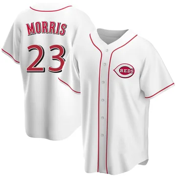 Hal Morris Men's Cincinnati Reds Replica Home Jersey - White