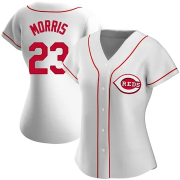 Hal Morris Women's Cincinnati Reds Authentic Home Jersey - White