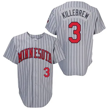 Harmon Killebrew Men's Minnesota Twins Authentic 1987 Throwback Jersey - Grey