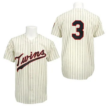 Harmon Killebrew Men's Minnesota Twins Authentic Strip Throwback Jersey - Cream/Black