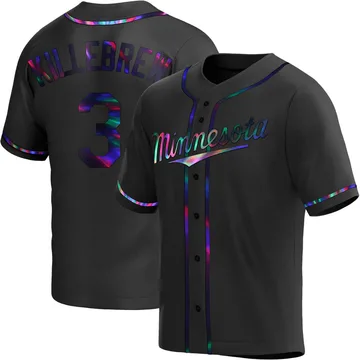 Harmon Killebrew Men's Minnesota Twins Replica Alternate Jersey - Black Holographic