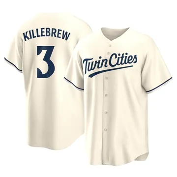 Harmon Killebrew Men's Minnesota Twins Replica Alternate Jersey - Cream