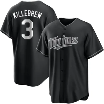 Harmon Killebrew Men's Minnesota Twins Replica Jersey - Black/White