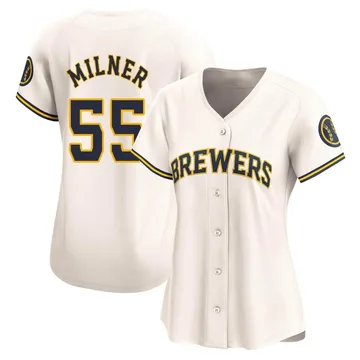 Hoby Milner Women's Milwaukee Brewers Limited Home Jersey - Cream