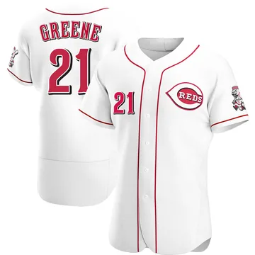 Hunter Greene Men's Cincinnati Reds Authentic Home Jersey - White