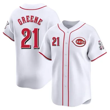 Hunter Greene Men's Cincinnati Reds Limited Home Jersey - White