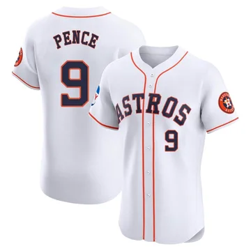 Hunter Pence Men's Houston Astros Elite Home Patch Jersey - White