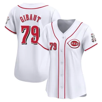 Ian Gibaut Women's Cincinnati Reds Limited Home Jersey - White