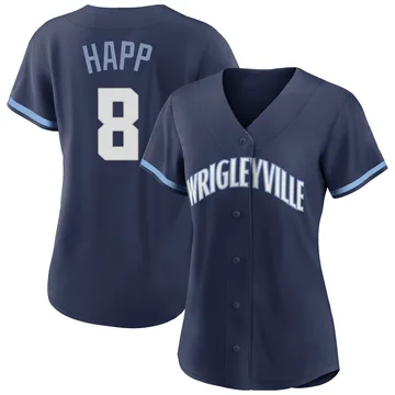 Ian Happ Women's Chicago Cubs Authentic 2021 City Connect Jersey - Navy