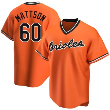 Isaac Mattson Men's Baltimore Orioles Replica Alternate Cooperstown Collection Jersey - Orange