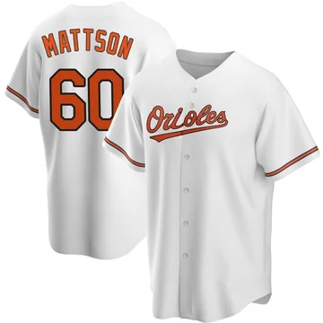 Isaac Mattson Men's Baltimore Orioles Replica Home Jersey - White