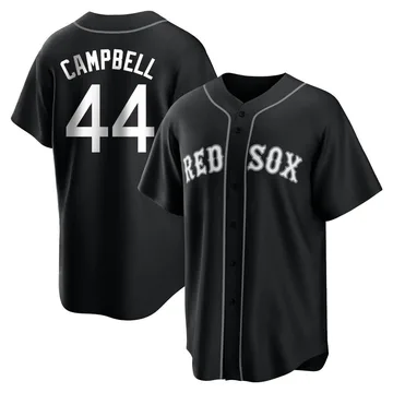 Isaiah Campbell Men's Boston Red Sox Replica Jersey - Black/White