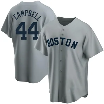 Isaiah Campbell Men's Boston Red Sox Replica Road Cooperstown Collection Jersey - Gray