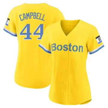 Isaiah Campbell Women's Boston Red Sox Authentic Blue 2021 City Connect Player Jersey - Gold/Light