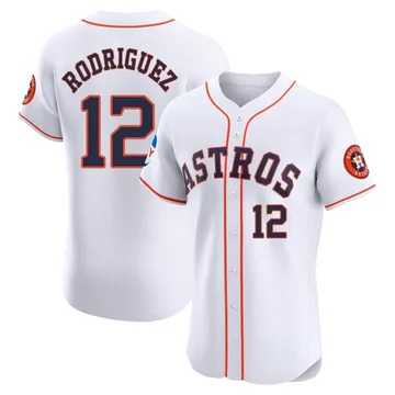 Ivan Rodriguez Men's Houston Astros Elite Home Patch Jersey - White