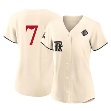 Ivan Rodriguez Women's Texas Rangers Authentic 2023 City Connect 2023 World Series Jersey - Cream