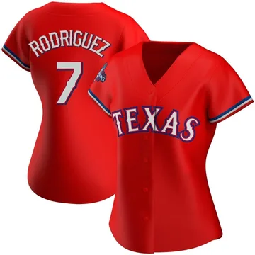 Ivan Rodriguez Women's Texas Rangers Authentic Alternate 2023 World Series Champions Jersey - Red