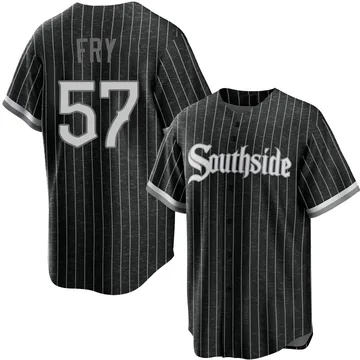 Jace Fry Men's Chicago White Sox Replica 2021 City Connect Jersey - Black