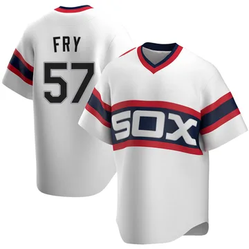 Jace Fry Men's Chicago White Sox Replica Cooperstown Collection Jersey - White