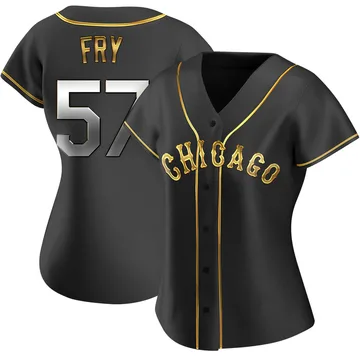 Jace Fry Women's Chicago White Sox Replica Alternate Jersey - Black Golden