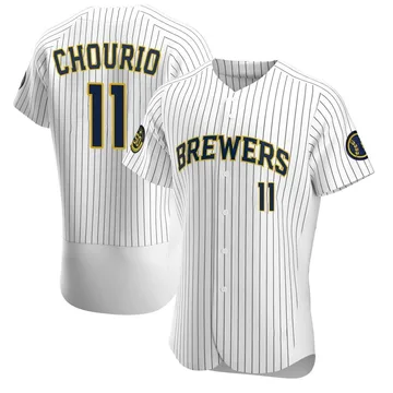 Jackson Chourio Men's Milwaukee Brewers Authentic Alternate Jersey - White