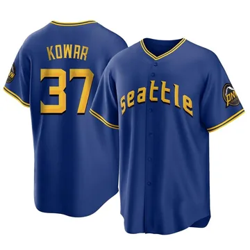 Jackson Kowar Men's Seattle Mariners Replica 2023 City Connect Jersey - Royal