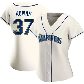 Jackson Kowar Women's Seattle Mariners Authentic Alternate Jersey - Cream