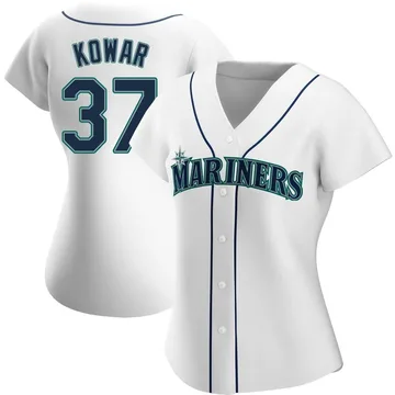 Jackson Kowar Women's Seattle Mariners Authentic Home Jersey - White