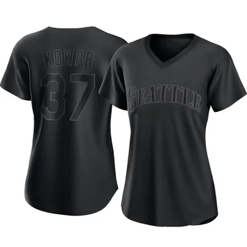 Jackson Kowar Women's Seattle Mariners Authentic Pitch Fashion Jersey - Black