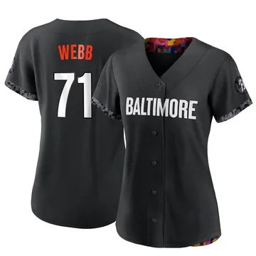 Jacob Webb Women's Baltimore Orioles Authentic 2023 City Connect Jersey - Black