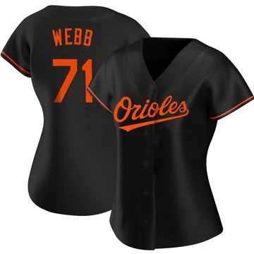 Jacob Webb Women's Baltimore Orioles Authentic Alternate Jersey - Black