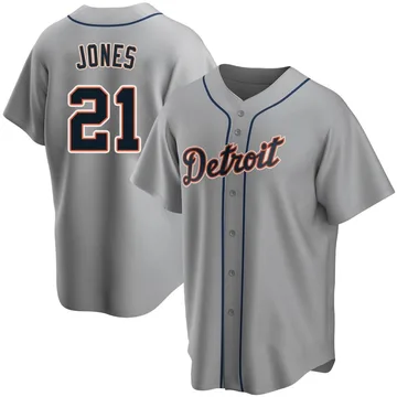 Jacoby Jones Men's Detroit Tigers Replica JaCoby Jones Road Jersey - Gray