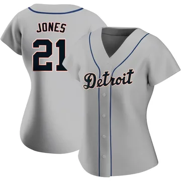 Jacoby Jones Women's Detroit Tigers Authentic JaCoby Jones Road Jersey - Gray