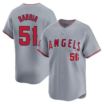 Jaime Barria Men's Los Angeles Angels Limited Away Jersey - Gray