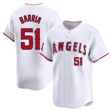 Jaime Barria Men's Los Angeles Angels Limited Home Jersey - White