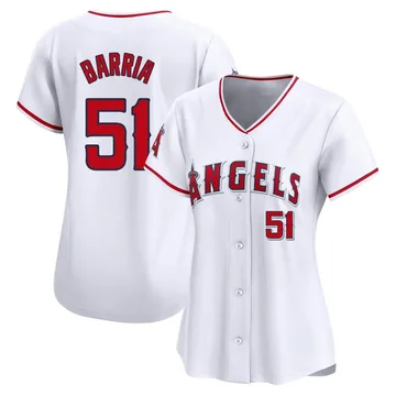 Jaime Barria Women's Los Angeles Angels Limited Home Jersey - White