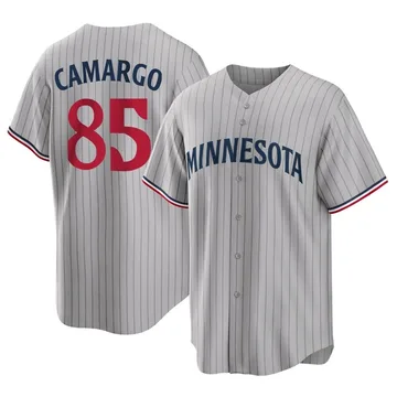 Jair Camargo Men's Minnesota Twins Replica Road Jersey - Gray