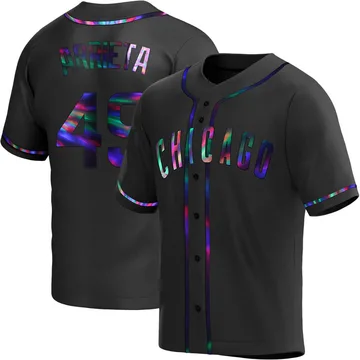 Jake Arrieta Men's Chicago Cubs Replica Alternate Jersey - Black Holographic