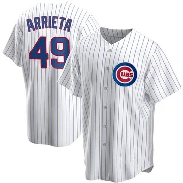 Jake Arrieta Men's Chicago Cubs Replica Home Jersey - White