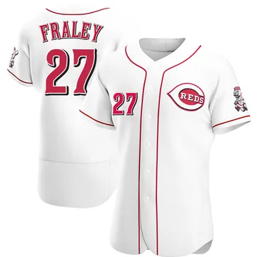 Jake Fraley Men's Cincinnati Reds Authentic Home Jersey - White