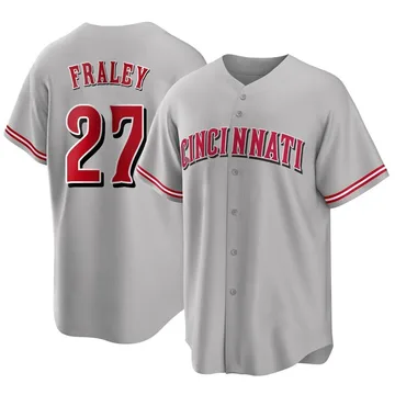 Jake Fraley Men's Cincinnati Reds Replica Road Jersey - Gray