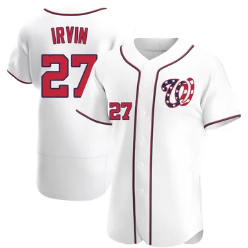 Jake Irvin Men's Washington Nationals Authentic Alternate Jersey - White