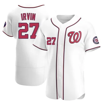 Jake Irvin Men's Washington Nationals Authentic Home Jersey - White