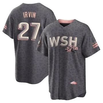 Jake Irvin Men's Washington Nationals Replica 2022 City Connect Jersey - Gray