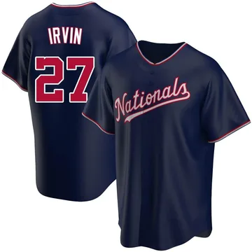 Jake Irvin Men's Washington Nationals Replica Alternate Jersey - Navy